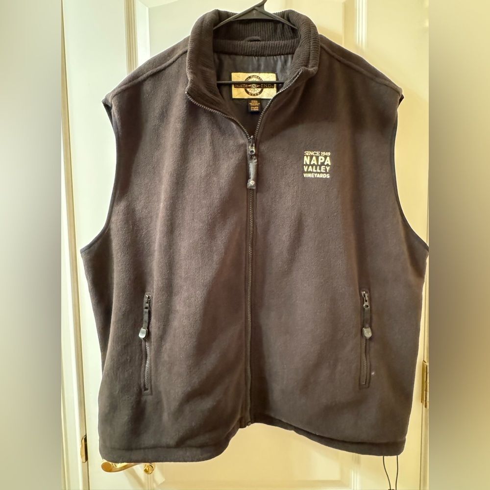 NWOT North End All Climate Wear Men's Fleece Vest Full Zip 2X-Large Black - Picture 4 of 14